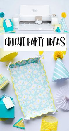 Cricut Birthday Party Ideas by Lindi Haws of Love The Day Cricut Bday Decor, Party Decor With Cricut, Birthday Cricut Decorations, Birthday Party Cricut Projects, Cricut Decorations Party, Cricut Birthday Party Ideas, Cricut Party Supplies, Birthday Decorations Cricut, Cricut Birthday Decor