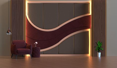 Wall Paneling Design Interiors, Luxury Feature Wall Design, Curve Wall Design, 3d Wallpaper Design, Front Wall Design, Feature Wall Design, Wall Panels Bedroom, Wall Panel Design, Room Wall Painting