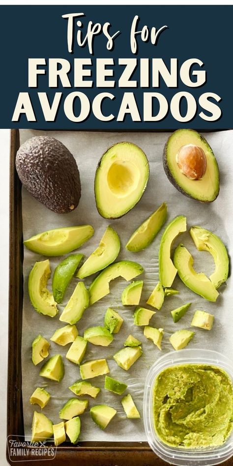 Follow these simple tips for freezing avocado and you’ll always have this creamy fruit on hand for all your recipes! You can freeze the entire fruit, skin and all! This is the easiest way, and it works great. You can also freeze avocado halves, avocado slices, or mashed avocado puree. How To Freeze Avocado, Can You Freeze Avocado, Avocado Puree, Freeze Avocado, Healthy Lunch Snacks, How To Make Guacamole, Smashed Avocado, Mashed Avocado, Avocado Slices