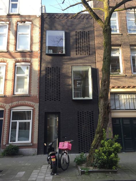 Garage Extension, Persian Architecture, Brick Paneling, Narrow House, Steel Columns, Urban Fabric, Mind The Gap, Row House, Brick Building