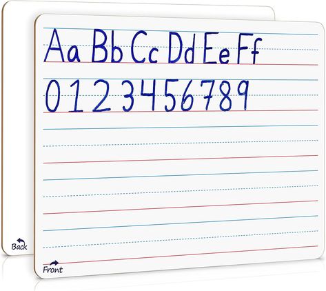 Double Sided Whiteboard Lined Dry Erase Board for Kids Ruled Writing Board Handwriting Practice - Small White 9x12 Dry Erase Board with Lines Education Teacher Supplies Small White Board, Teacher Wish List, Kids Handwriting Practice, Cursive Practice, School Supplies For Teachers, Printing Practice, Writing Board, Teaching Supplies, Board For Kids