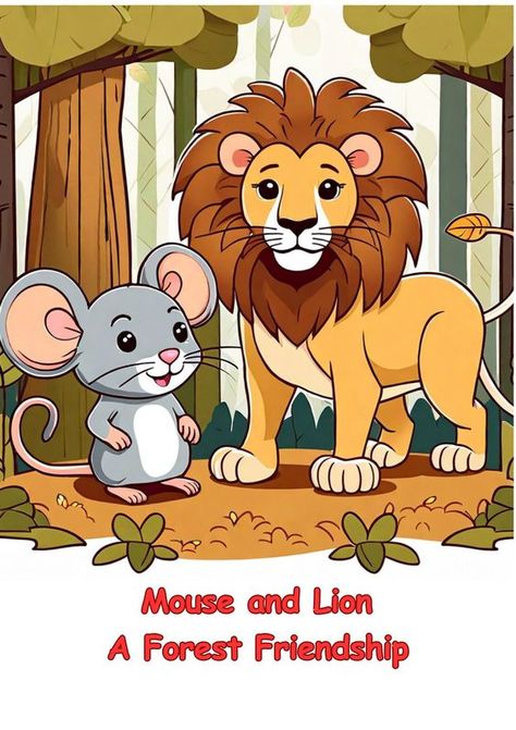 Mouse and Lion - A Forest Friendship <2 way Children Colouring Story Book> Coloring pages #coloringpages Coloring books #coloringbooks Coloring pages for kids #coloringpagesforkids Coloring pages for kids animals #coloringpagesforkidsanimals 1.597 The Lion And The Mouse Story, The Lion And The Mouse Story Pictures, Lion And Rat Story Images, Lion And The Mouse Story Images, Lion And Mouse Story Pictures, Story Telling Drawing, Lion And Mouse Story, Story Telling For Kids, Lion And Mouse