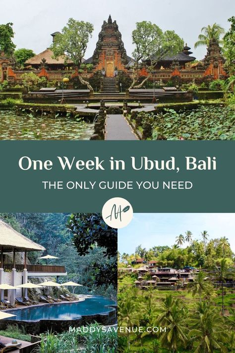 Bali Itinerary One Week, Ubud Itinerary, Where To Stay In Bali, One Week In Bali, Must See Bali, Best Time To Visit Bali, Places In Bali, Bali Retreat, Bali Ubud