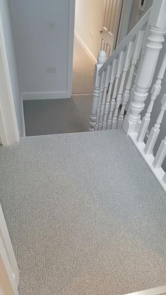 Client: Private Residence In South London Brief: To supply & install grey wool carpet to stairs Grey Carpet Stairs, Carpet Apartment, Grey Carpet Bedroom, Round Carpet Living Room, Hall Stairs And Landing, Hall And Stairs, Bedroom Carpets, Kitchen Carpet Runner, Basement Carpet