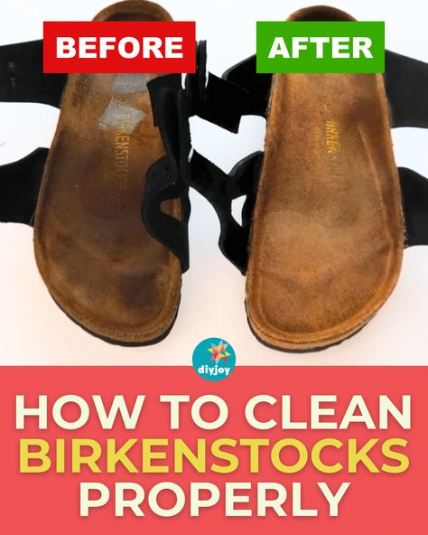 Shoe Cleaning Solution, How To Clean Birkenstocks, Leather Birkenstocks, Shoe Cleaning, How To Clean Suede, Diy Shoe, At Home Diy, Homemade Cleaning Solutions, Natural Cleaners