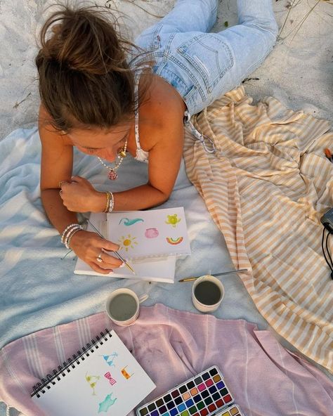 All Posts • Instagram Painting On The Beach, Natalie Zacek, Natalie Downey, First Dates, June 1, Art Inspiration Painting, Painting Crafts, Beach Trip, Dates