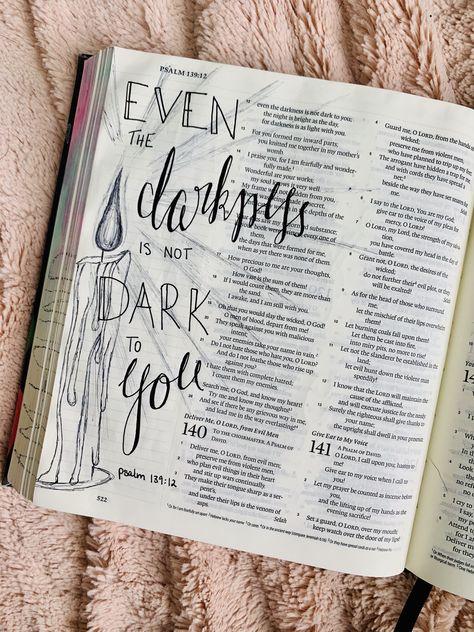 Psalm 139 Bible Journaling, Psalms 139, Bible Lettering, Scripture Verse Art, Bible Doodles, Scripture Doodle, Aesthetic Bible, Inspire Bible, Bible Drawing