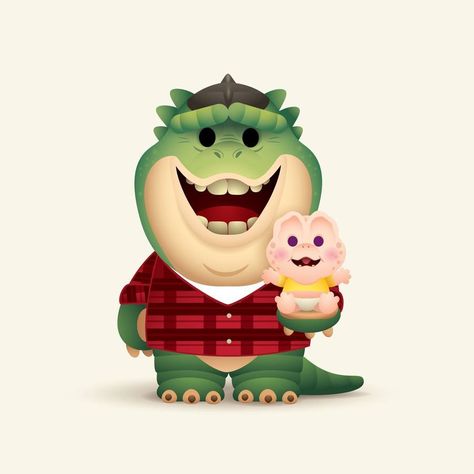 Jerrod Maruyama, Dino Drawing, Dinosaur Illustration, Baymax, Old Cartoons, Weird And Wonderful, Illustration Character Design, Cute Images, Disney Drawings