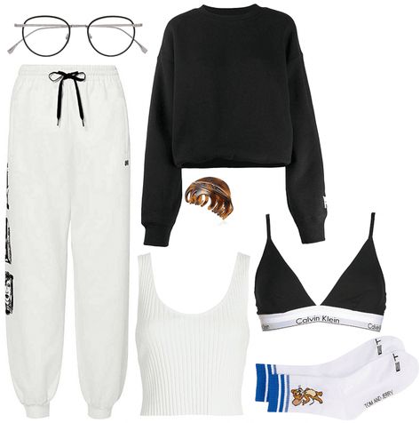 the stay at home look Outfit | ShopLook #outfit #fashion #relax #inspo #chill #chic #egirl #vsco #netflix #pajamas #soft #challenge #polyvore #tiktok Outfits To Chill At Home, Sweatpants Outfit Home, Outfits For Chilling At Home, Comfy Outfits Sleep, Staying At Home Outfits, Outfits For Staying At Home, Stay At Home Outfits Lazy Days, Stay At Home Outfits Aesthetic, Homebody Outfit