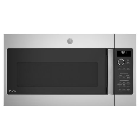 GE Profile 2.1-cu ft 1000-Watt Over-the-Range Microwave with Sensor Cooking (Stainless Steel) in the Over-the-Range Microwaves department at Lowes.com Ge Profile Appliances, Over The Range Microwave, Convection Range, Convection Cooking, Glass Cooktop, Microwave Cooking, Best Appliances, Range Microwave, Ge Appliances