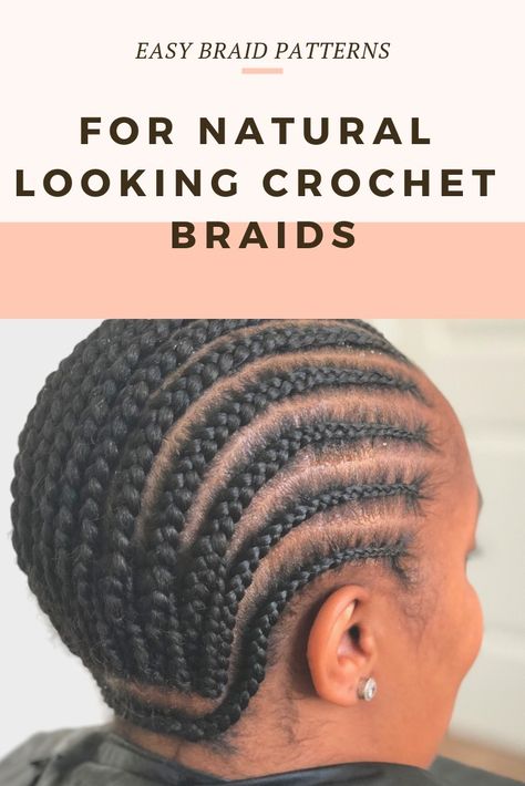 Crotchet Braids Cornrow Pattern, Seamless Crochet Braids, Wig Cornrow Pattern, Crochet Braid Down Pattern, Cornrow Patterns For Crochet Braids, Braid Pattern For Wig, Crochet Braiding Pattern, Crotchet Braids Pattern, Braiding Pattern For Crochet Braids