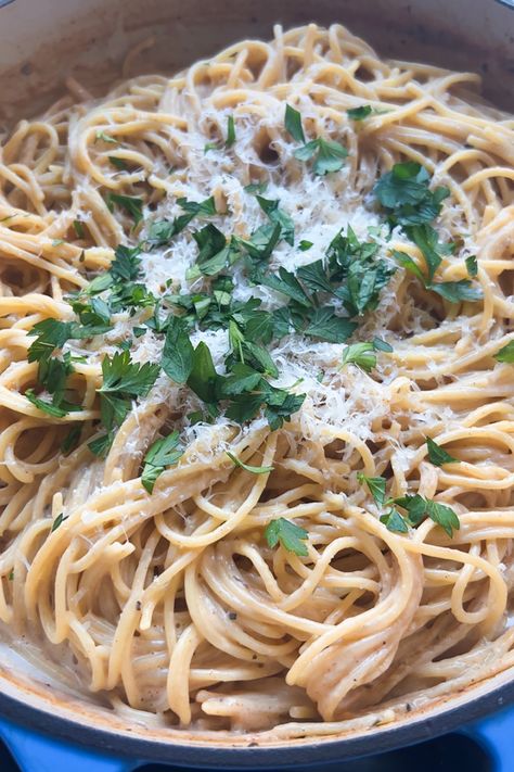 One-Pot Creamy Cajun Bone Broth Pasta Pasta With Bone Broth, Bone Broth Recipe Dishes, Bone Broth Pasta, Broth Noodles, Cajun Seasoning Recipe, Cottage Cheese Pasta, One Pan Pasta, Cajun Pasta, Vegan Substitutes