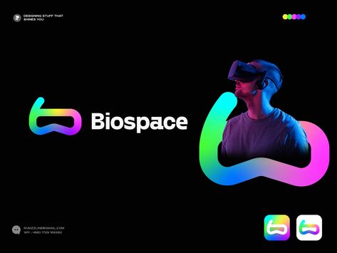 Metaverse Logo Design, Futuristic Logo Design Inspiration, Metaverse Logo, Futuristic Logo Design, Futuristic Branding, Vr Logo, Tech Logo Design, Futuristic Logo, Vision Logo