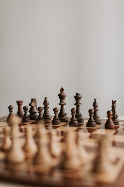 Chess Pieces on the Chess Board · Free Stock Photo Person Photography, Wooden Chess Pieces, Chess Club, Person Drawing, Beautiful Handwriting, Wooden Chess, Chess Game, Painting Class, Chess Pieces