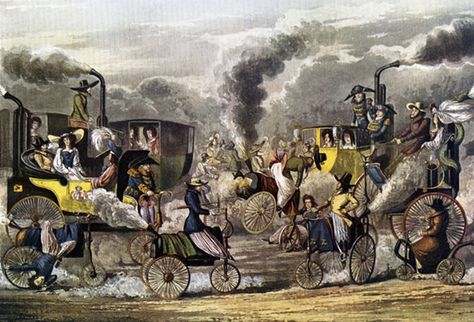 The Progress of Steam: Affecting everything from transportation to manufacturing, the steam engine was the driving force behind the Industrial Revolution. (Photo Credit: Lebrecht Music & Arts/Corbis) Transcontinental Railroad, Car Information, Steam Art, Henry Thomas, Railroad Companies, The Industrial Revolution, Union Pacific Railroad, Old Trains, Car Museum