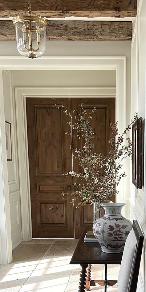 Whitney Parkinson Design, Whitney Parkinson, Whittney Parkinson Design, Whittney Parkinson, French Mediterranean, Hall Entrance, Wooden Cottage, Modern French, Perfect House