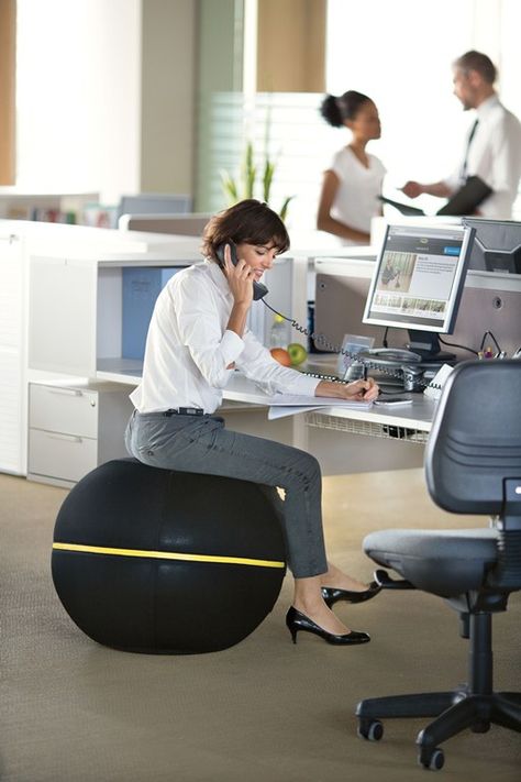 Discover a new way to exercise even when sitting down, with Wellness Ball™ Active Sitting*, your new dynamic 'ballchair' Activore office needs some of these. Balance Ball Chair, Birthing Ball, Therapy Ball, Sitting Chair, Balance Ball, Industrial Dining Chairs, Multipurpose Furniture, Ball Chair, Gym Room