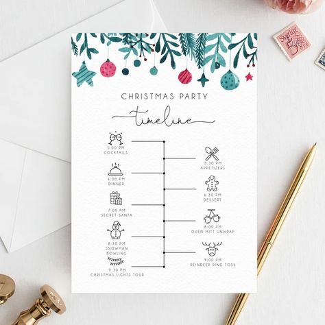 (1) Christmas | paperandthings Christmas Itinerary, Party Itinerary Template, Itinerary Template Free, Party Agenda, Christmas Light Tour, Party Timeline, Party Itinerary, Christmas Week, Christmas Dinner Party