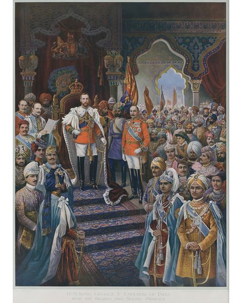 Indian Royalty, M King, Art History Lessons, King George V, India Flag, Old Maps, Old Map, British History, History Lessons