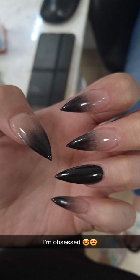 Dirty Nails Aesthetic, Goth Nails Stiletto Long, Short Black Stiletto Nails, Goth Fall Nails, Corpse Nails, Werewolf Nails, Wolf Nails, Werewolf Claws, Creepy Nails