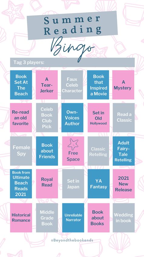 Tbr Prompts, Summer Book Challenge, Bookish Bingo, Summer Reading Bingo, Beach Read Book, Tbr Jar, Book Checklist, Reading Prompts, Book Trackers