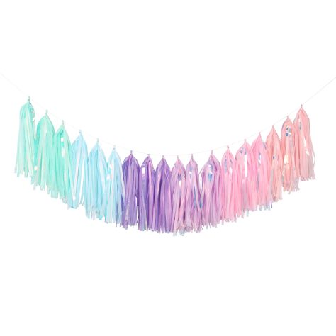 PRICES MAY VARY. Package comes with 30 tissue tassels(6 color ,5 each) and 10 Iridescent tassels per package, Tassels are 14 inches long from top to bottom NEED DIY, Simply follow our instruction guide on how to assemble the tassels. Once you get the hang of assembling them, they assemble pretty quickly! Perfect for Wedding Backdrop, Baby Shower, Bridal Shower, Birthday Party, Christening or Gender Reveal Party or Festival Party Home Decoration. This tissue tassel banner will be awesome with gol Sparkle Birthday Party Theme, Tissue Paper Tassel Garland Diy, Tassel Garland Diy, Diy Garland Paper, Paper Tassel Garland, Spring Candy, Iridescent Party, Diy Tassel Garland, Tissue Paper Tassel Garland