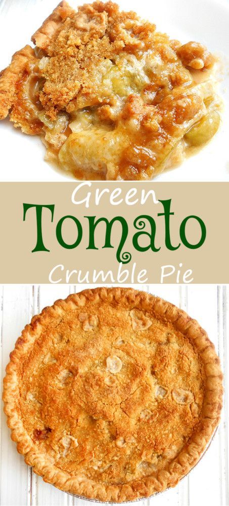 Using Green Tomatoes, Types Of Pies, Green Tomato Pie, Tomato Pie Recipe, Green Tomato Recipes, Crumble Pie, Fresh Tomato Recipes, Vegetarian Comfort Food, Farmers Market Recipes