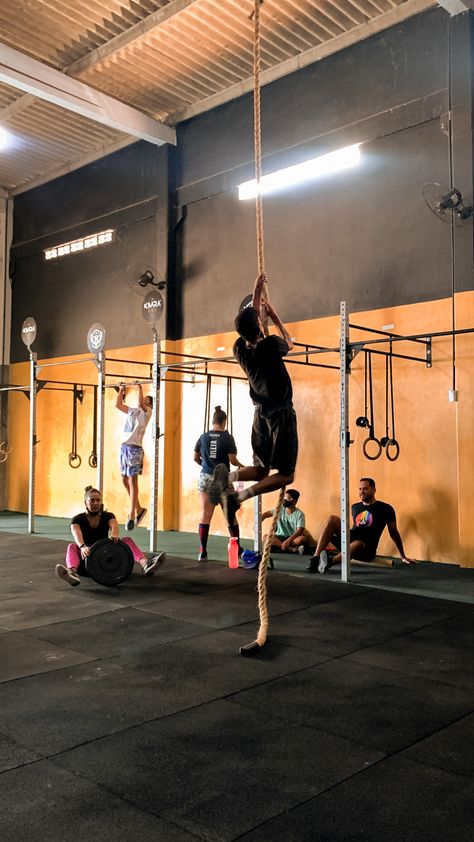 Crossfit Aesthetic, Crossfit Lifestyle, Rope Climb, Crossfit Box, Gym Lifestyle, Crossfit, Mood Boards, Vision Board, Garage