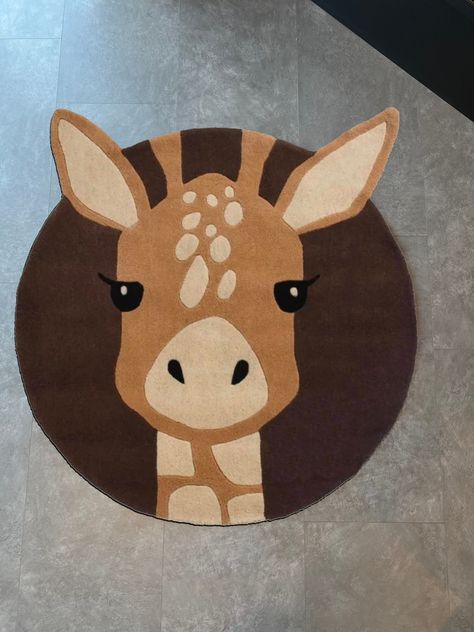 Round Nursery Rug, Giraffe Rug, Animal Print Carpet, Beige Brown Color, Rug For Kids Room, Nursery Area Rug, Minimalist Rug, Rug Minimalist, Environmental Consciousness