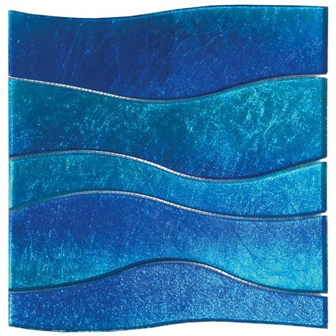 Textured Quilts, Round Doorway, Bathtub Tiles, Wave Tile, Wave Mosaic, Mosaic Waves, Blue Glass Tile, Coastal Landscaping, Blue Bathroom Tile