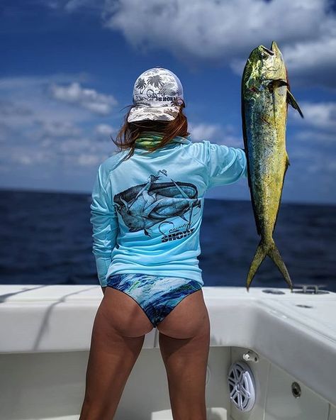 We see what @benjamin3000 motivation was in reeling in that fish. Way to put em on @eszeefishing  And keep on showing @yog1styles a great time!  #girlswhofish #countryshore #mahi #offshorefishing in #jupiterfl #sunsoutbunsout #getsalty #supportsmallbusiness #fishon #gonefishing Ladies Fishing, Grace Jones, Guy Stuff, Fishing Girls, Fishing Women, Gone Fishing, Going Fishing, Fishing Humor, Fishing Outfits