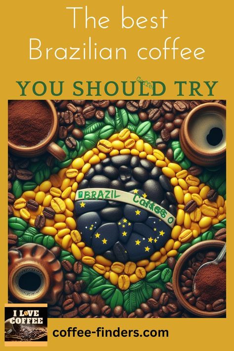 Pin displaying the best Brazilian coffee in green and yellow colors Coffee Presentation, Brazilian Coffee, Coffee Brand, Coffee Tasting, Coffee Branding, Coffee Enthusiast, Dark Roast, Best Coffee, Coffee Beans