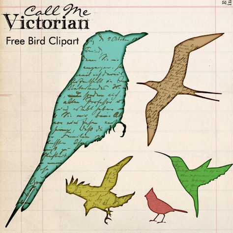 Free Bird Clipart – Distressed Vintage Style – Call Me Victorian Bird Stencils Printables Free, Stencils Printables Free, Bird Stencils, White Bird Tattoos, Bird Painting Diy, Assemblage Art Collage, Bird Quotes, Bird Clipart, Stencil Printing