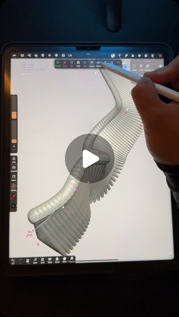 Michael Wong on Instagram: "Circular and curve array in Nomad Sculpt on the M2 Ipad Pro #3dsculpting #wings" 3d Nomad Sculpt, M2 Ipad Pro, Nomad Sculpt, Digital Sculpting, 3d Hand, Ipad Pro, Sims 4, Ipad, Skin