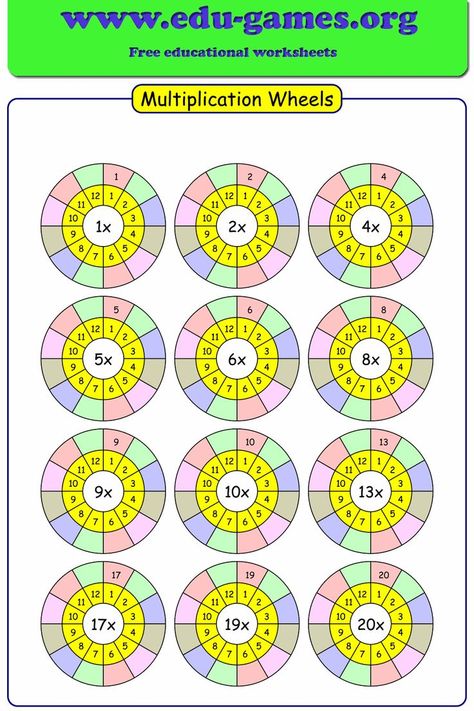 Multiplication wheels worksheet maker | Multiplication, Multiplication wheel, 3rd grade math worksheets Multiplication Wheel, Math Card Games, 3rd Grade Math Worksheets, Mathematics Worksheets, Preschool Math Worksheets, Math Games For Kids, Game Based Learning, 1st Grade Math Worksheets, Math Coloring