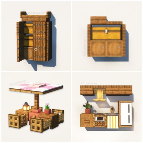 SPRUCE FURNITURE ideas!! 😵‍💫 Here’s 12 (?!) ideas of spruce furniture you can build to upgrade your base! You may have noticed that I’ve started sharing lots of reels and tutorials. In fact, for the next 30 days I’ll be sharing two reels per day!! 😱 And before you ask me, yes.. I am crazy! 😆 Btw, hope you enjoy these ideas! Let me know what’s your favorite! See ya 👋 ——————————————— ⁃ 🪴 Follow @klay.design_mc for more! ⁃ 💬 Lemme know your thoughts! ⁃ 🙌 Complementary Shaders ⁃ 🍳 Repost with c... Table And Chair Minecraft, Mc Furniture Ideas, Minecraft Must Have Builds, Furniture Minecraft Ideas, Minecraft Seats, Minecraft Throne Chair Ideas, Minecraft Ideas Furniture, Minecraft Chair, Chair Minecraft