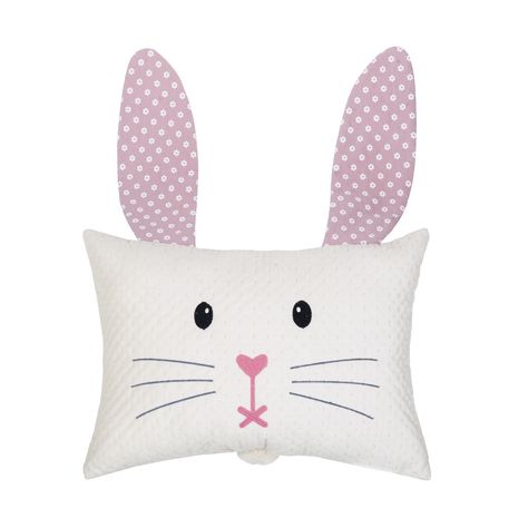 Boy Pillow, Bunny Cushion, Bunny Flower, Bunny Boy, Rabbit Pillow, Fluffy Tail, Girls Pillows, Face Pillow, Everyday Decor