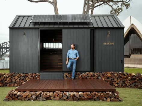 Eco Cabin, Studio Cabin, Off Grid Cabin, Vintage Airstream, Australian Travel, Tiny Cabin, Tiny House Cabin, Ralph Waldo Emerson, Cabin Design