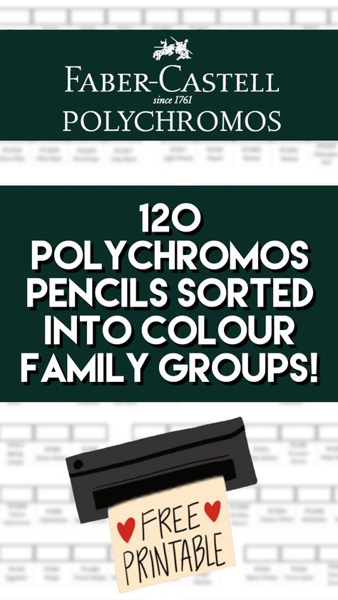 Polychromos Color Chart, Polychromos Color Combinations, Coloured Pencil Techniques, Family Chart, Greyscale Colour, Faber Castell Pencil, Animated Emojis, Colour Swatches, Pencil Techniques