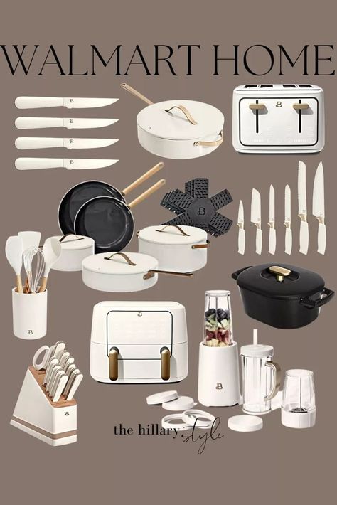 Appliances Aesthetic, My Home Aesthetic, Kitchen White Appliances, Kitchen Toaster, Walmart Kitchen, Kitchen Appliance Set, White Kitchen Appliances, Modern Kitchen Appliances, Sink Decor