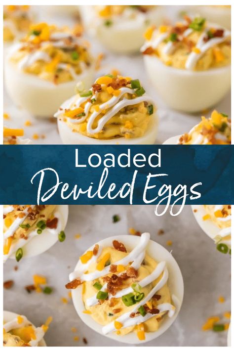 Loaded Deviled Eggs, Best Deviled Eggs Recipe, Deviled Eggs With Bacon, Easy Deviled Eggs, Eggs With Bacon, Deviled Egg Recipe, Southern Deviled Eggs, Deviled Eggs Recipe Easy, Devilled Eggs Recipe Best