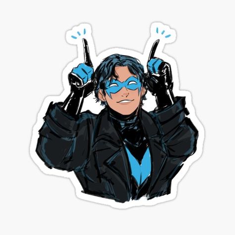 Bat Ears, Nightwing, A Man, Bat, Mask, Blue, Black