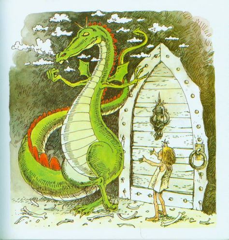 Ok. I think I'm going to get all dragons from literature. The Paper Bag Princess, Collage Supplies, Paper Bag Princess, Robert Munsch, Saint George And The Dragon, Princess Illustration, Princess Tattoo, Dragon Images, Childhood Books