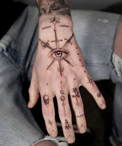 Hand Tattoos Flash, Hand And Finger Tattoos, Pretty Hand Tattoos, Henna Tattoo Hand, Palm Tattoos, Hand Tats, Skeleton Hand Tattoo, Hand Tattoos For Women, Small Hand Tattoos