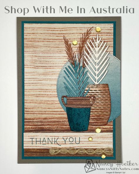 Boho Cards Handmade, Stampin Up Thank You, Su Earthen Elegance Cards, Stampin Up Earthen Elegance, Stampin Up Earthen Elegance Cards, Stampin Up Earthen Textures, Su Earthen Textures Cards, Earthen Elegance Stampin Up Cards, Earthen Textures Stampin Up Cards