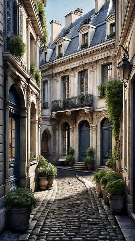 French Buildings Aesthetic, French Buildings Architecture, Old French Architecture, Buildings Aesthetic, French Buildings, French Aesthetic, Building Aesthetic, Sims 4 House Building, French Architecture