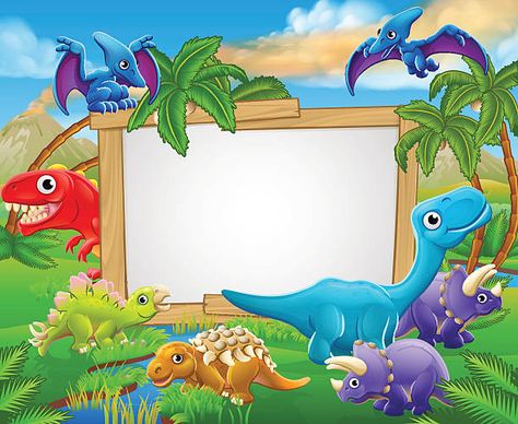 Vector Illustration Of Dinosaur Cartoon With Landscape Background And 97C Dinosaur Landscape, Dinosaur Cartoon, Background Powerpoint, Landscape Background, Dinosaur Background, Cartoon Dinosaur, Cartoon Background, Landscape Illustration, Free Vector Graphics