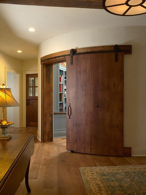 Curved Door Design, Pictures, Remodel, Decor and Ideas.  YES for master bathroom entry.. it can be done! Door Plan, Sliding Door Design, Curved Walls, Door Design Interior, Interior Barn Doors, Barn Doors Sliding, Barnwood, My New Room, Wooden Doors