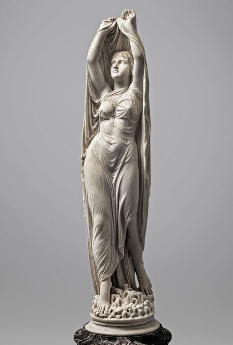 Undine Rising from the Water | 19th Century European Paintings & Sculpture | 2024 | Sotheby's Undine Rising From The Waters, Undine Rising, Neoclassical Art, Greek Beauty, Classic Sculpture, Monster High Characters, Stone Statues, European Paintings, Marble Statues