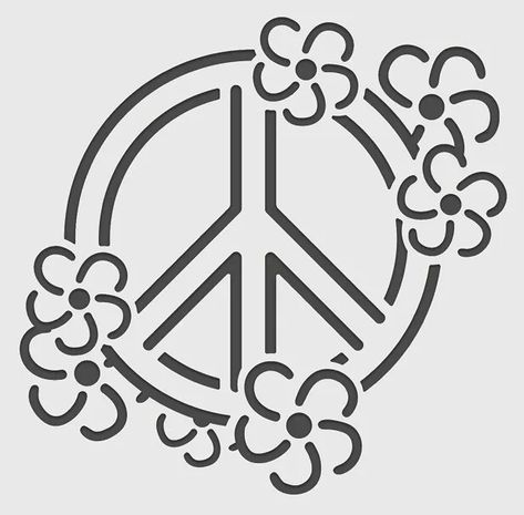 8"x8" Clear Plastic Stencil - Peace Sign (SD8) | eBay Cookie Wall, Paper Cookies, Fabric Walls, Clear Plastic Sheets, Surrounded By Flowers, Diy Cookie, Plastic Stencil, Craft Planner, Air Brush Painting